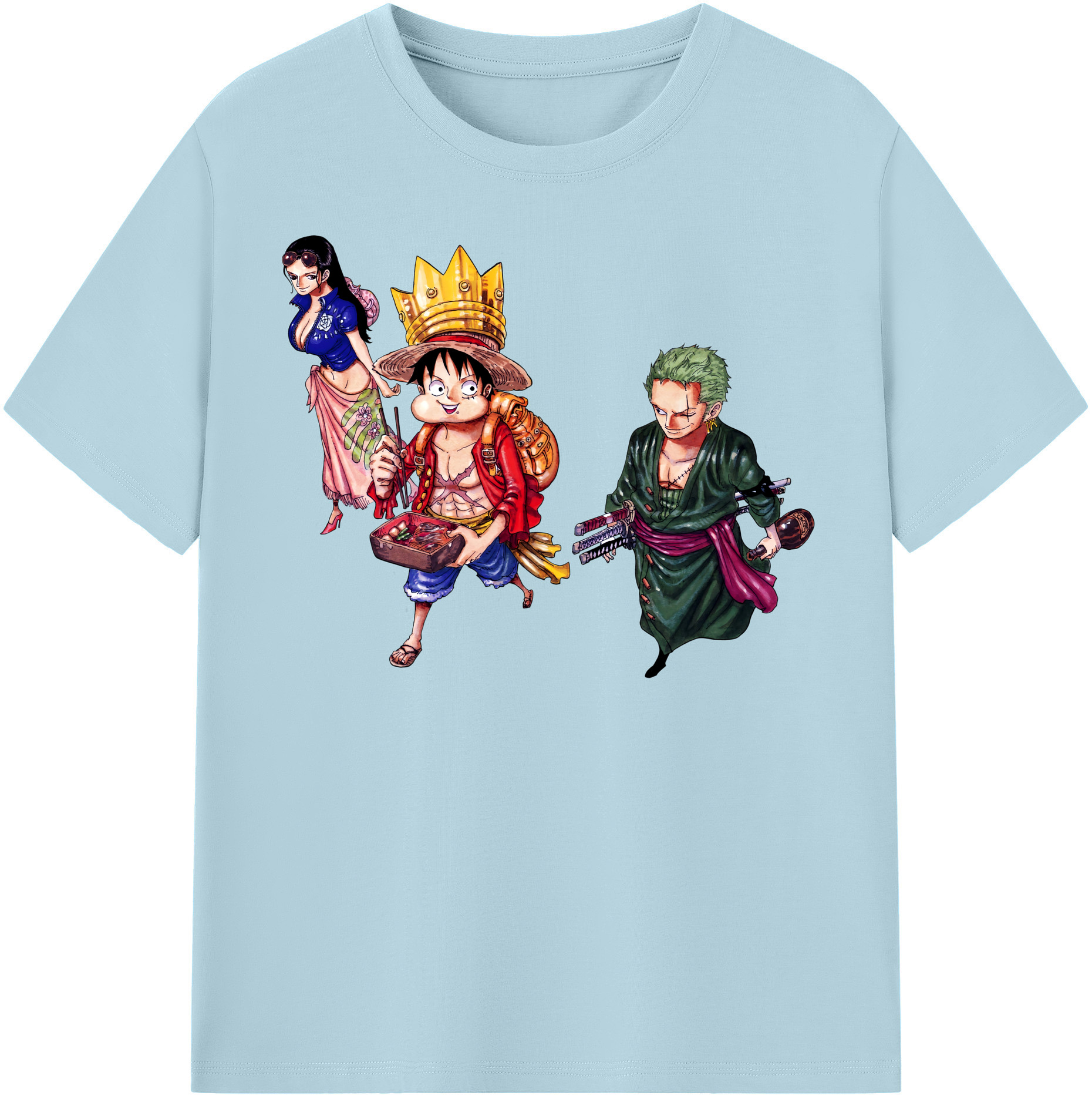 ワンピース モンキー・D・ルフィ ONE PIECE Monkey D. Luffy 綿100％半袖Tシャツ（フロントプリント）